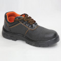 PU Negro de cuero único zapatos de seguridad (zapatos de trabajo)